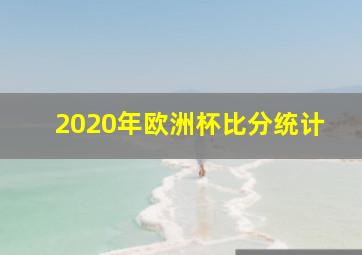 2020年欧洲杯比分统计