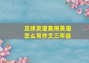 足球友谊赛用英语怎么写作文三年级